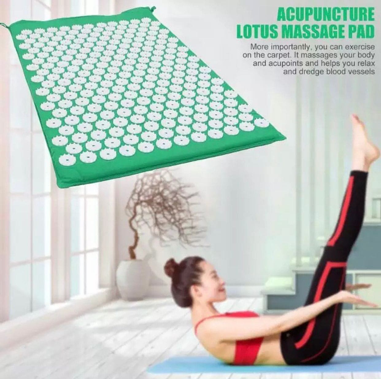 Acupressure Stress Relief Fitness Yoga Mat, Mat and Pillow Set for Back/Neck Pain Relief, Acupressure Mat For Trigger Point Massage Acupressure Stress Relief Fitness Yoga Mat, Mat and Pillow Set for Back/Neck Pain Relief, Acupressure Mat For Trigger Point Massage